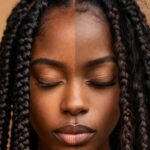 Side‑by‑side braids showing the difference between cared‑for and neglected styles.